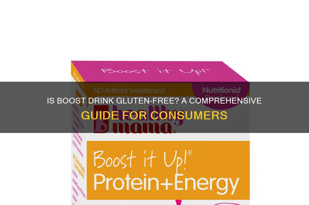 is boost drink gluten free