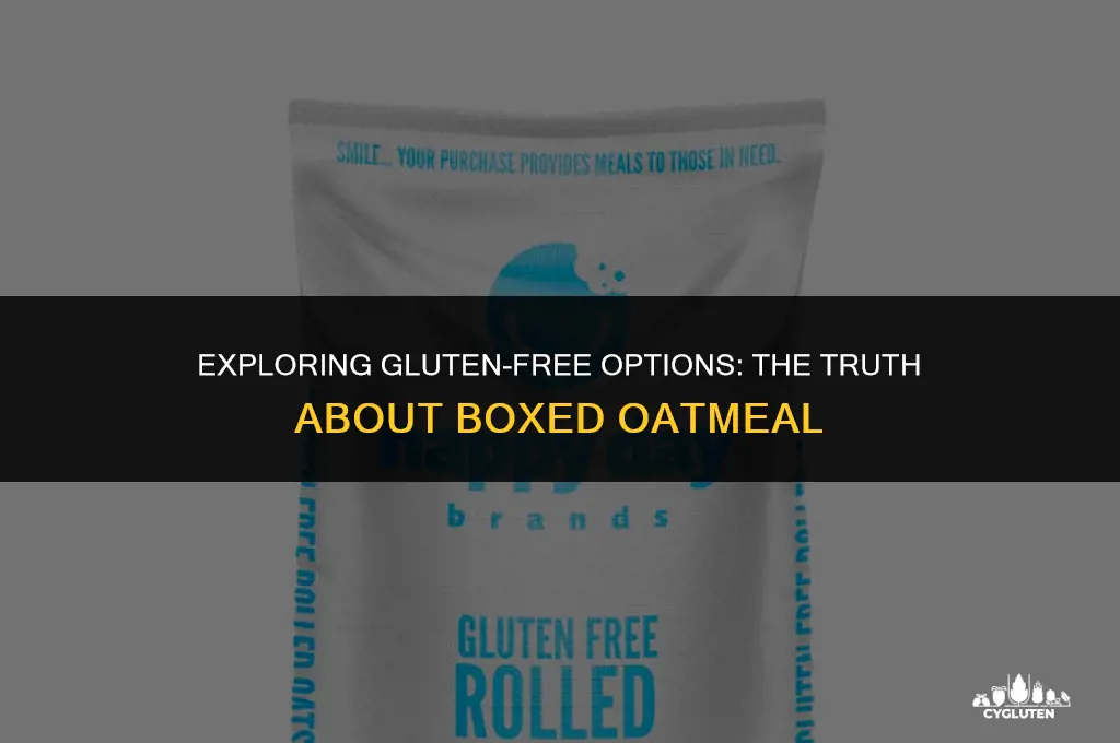 is boxed oatmeal gluten free