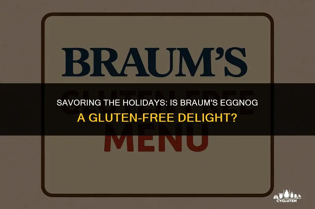 is braums eggnog gluten free