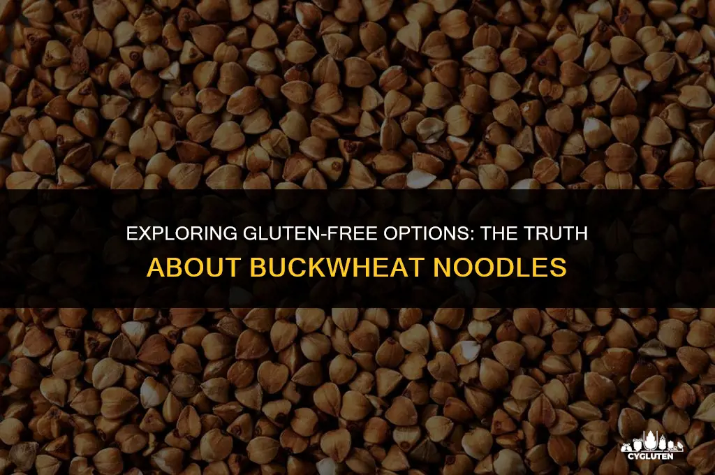 is buckwheat noodle gluten free