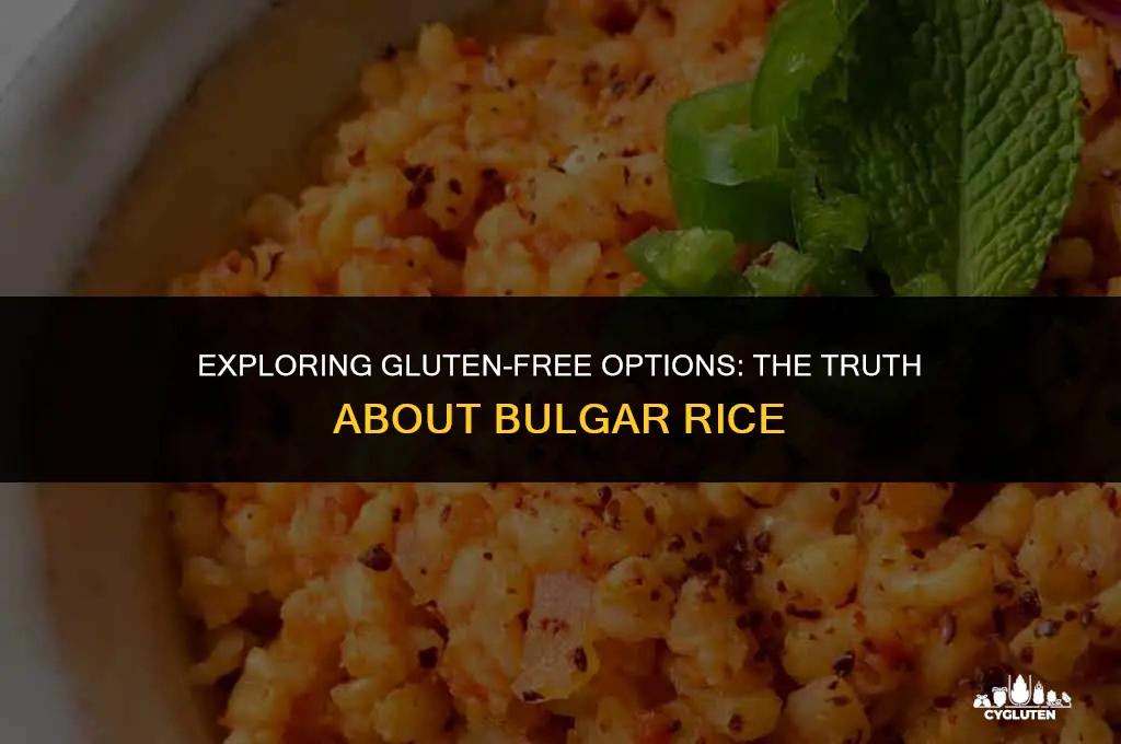 is bulgar rice gluten free