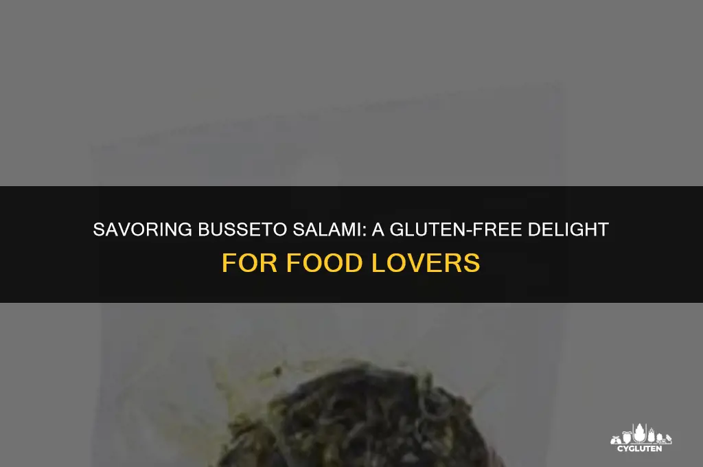is busseto salami gluten free