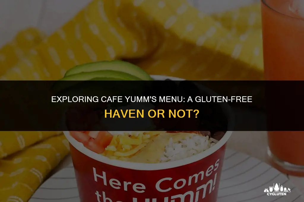is cafe yumm gluten free