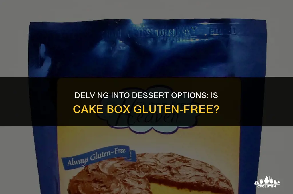 is cake box gluten free