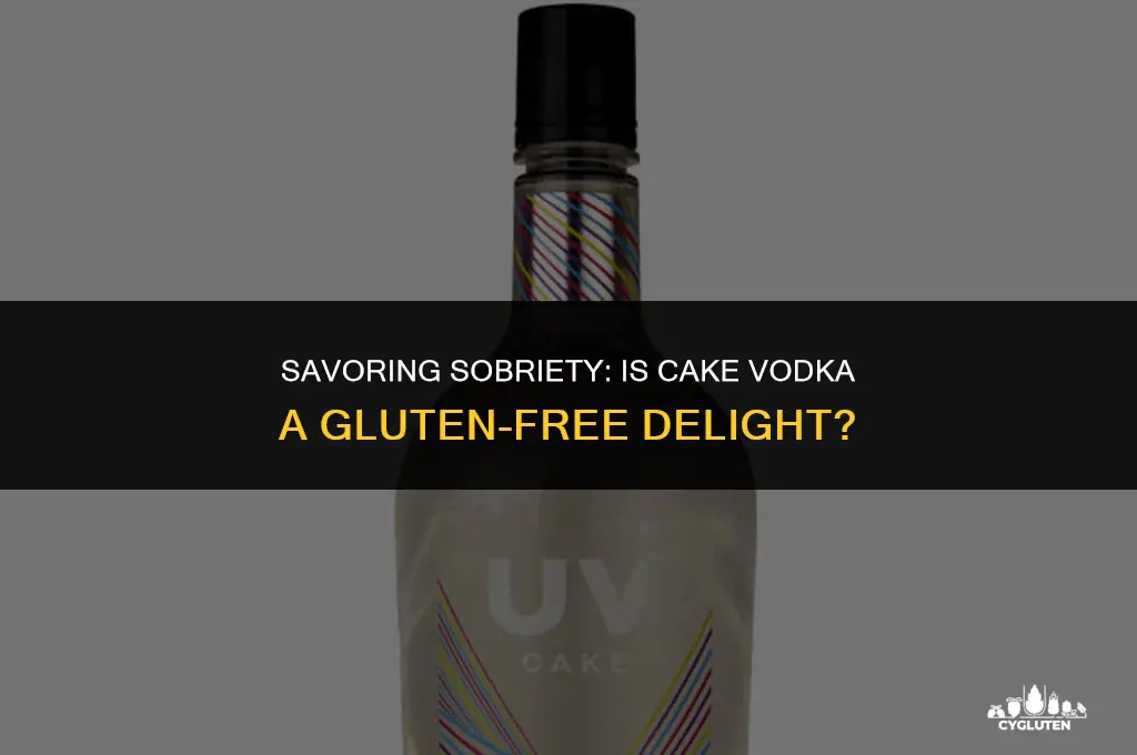 is cake vodka gluten free