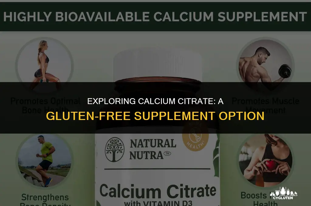 is calcium citrate gluten free
