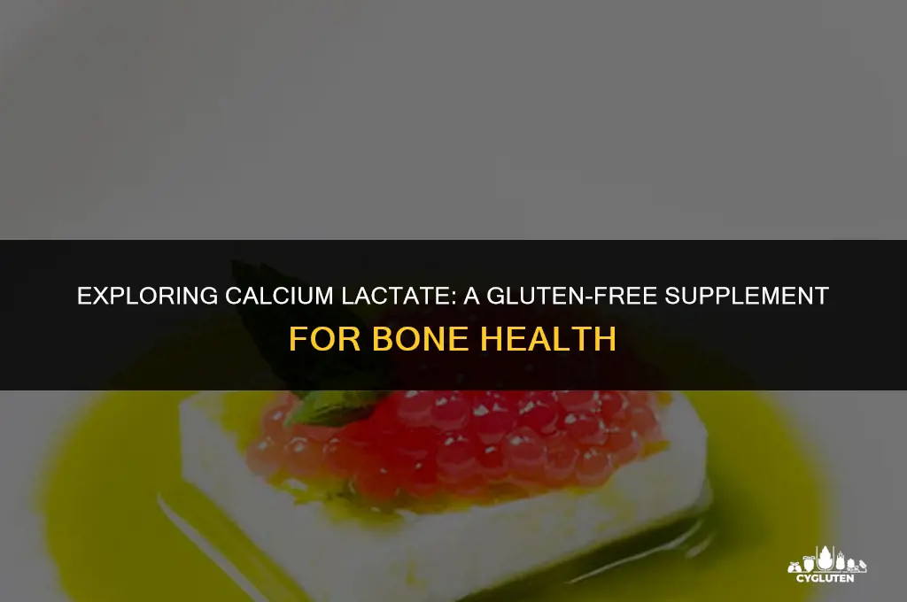 is calcium lactate gluten free