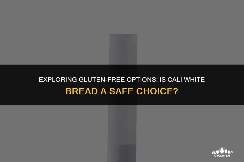 is cali white gluten free