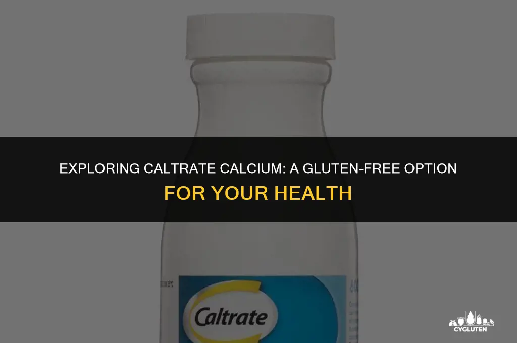 is caltrate calcium gluten free