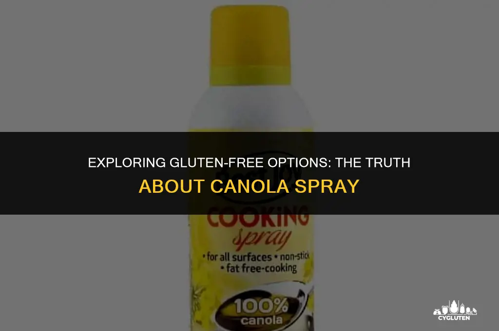 is canola spray gluten free