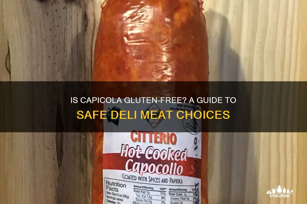 is capicola gluten free