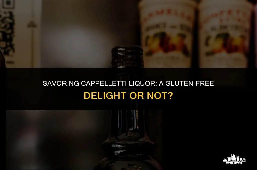 is cappelletti liquor gluten free
