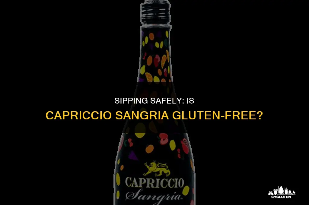 is capriccio sangria gluten free