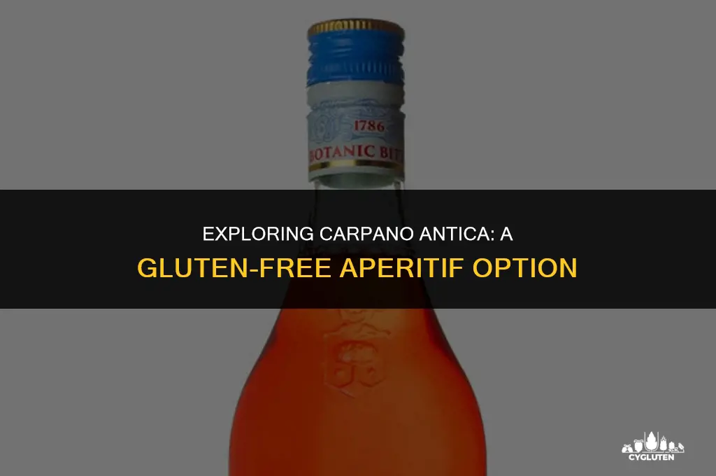is carpano antica gluten free