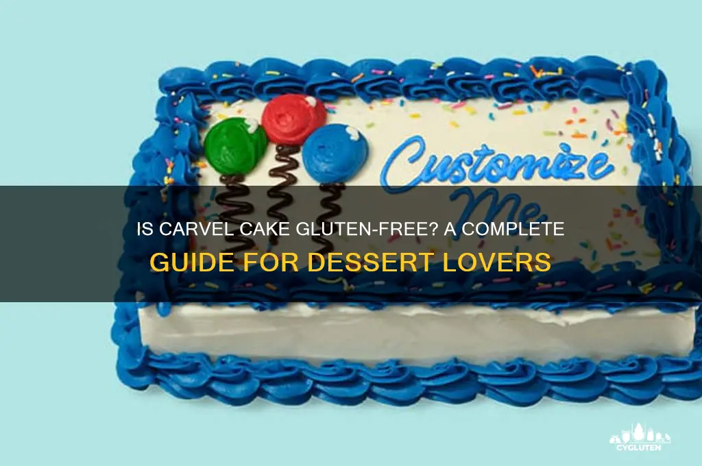 is carvel cake gluten free