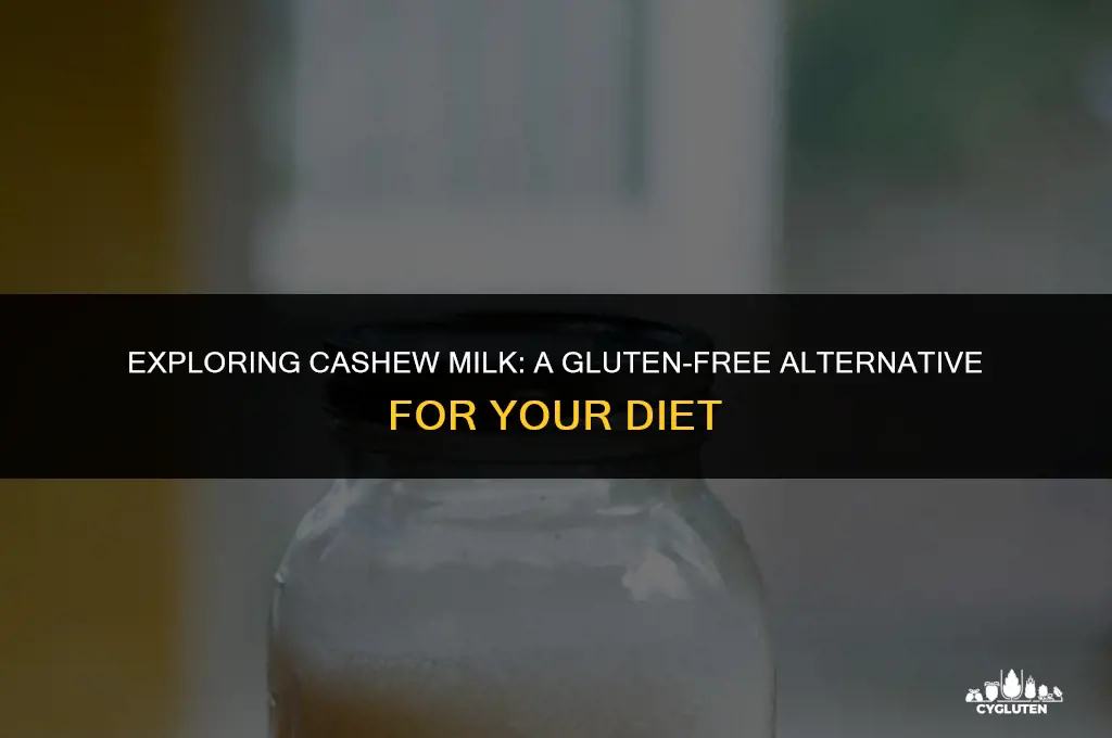 is cashew milk gluten free