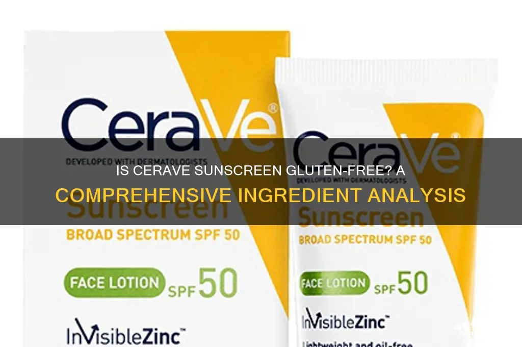 is cerave sunscreen gluten free