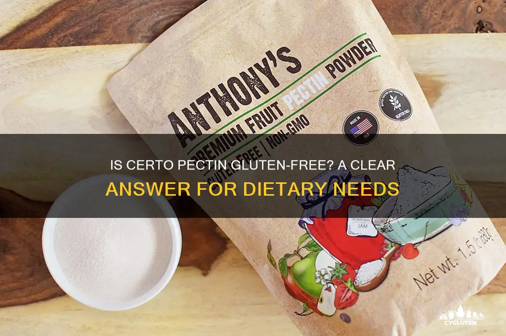 is certo pectin gluten free