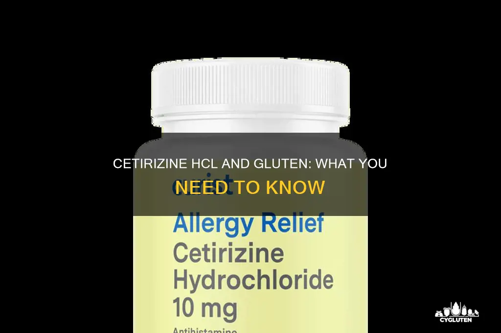 is cetirizine hcl gluten free