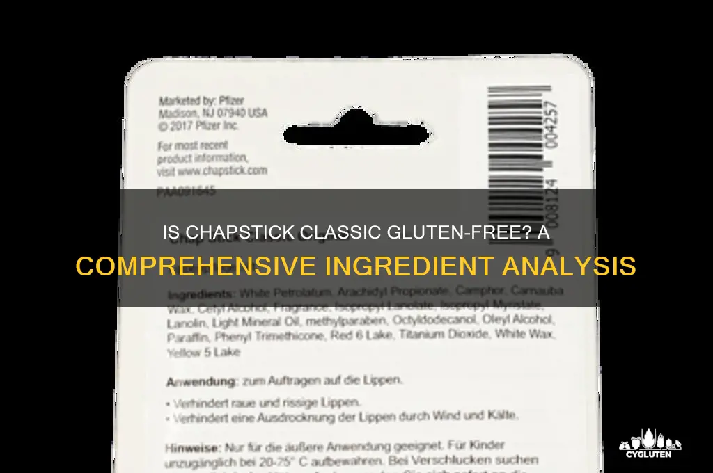 is chapstick classic gluten free