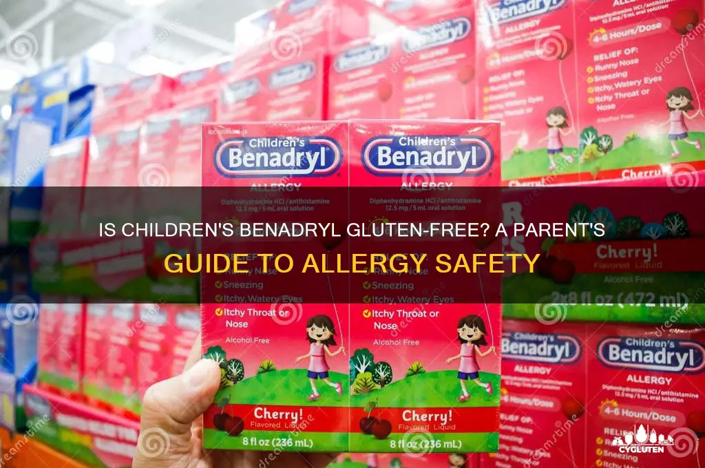 is childrens benadryl gluten free