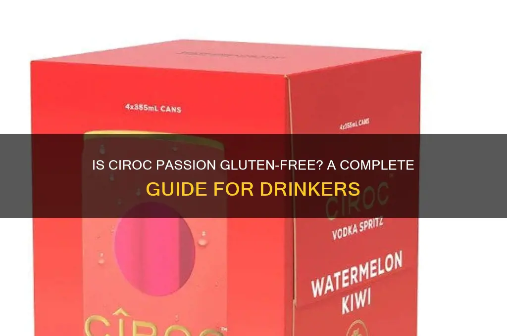 is ciroc passion gluten free