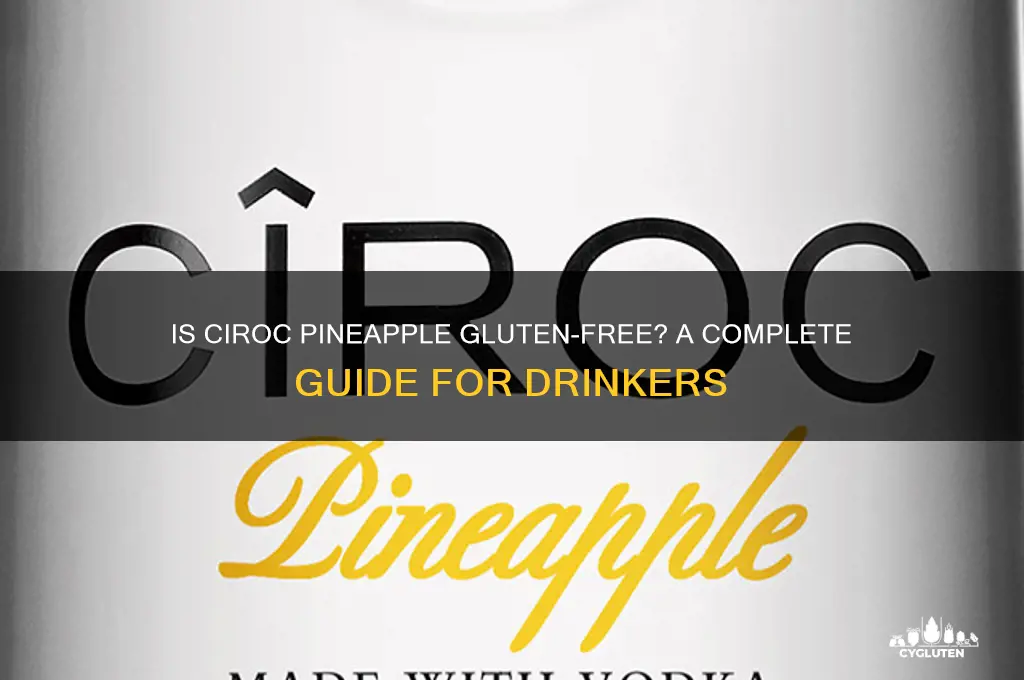 is ciroc pineapple gluten free