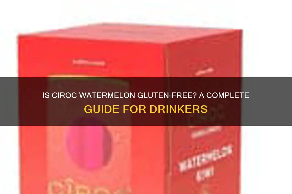is ciroc watermelon gluten free