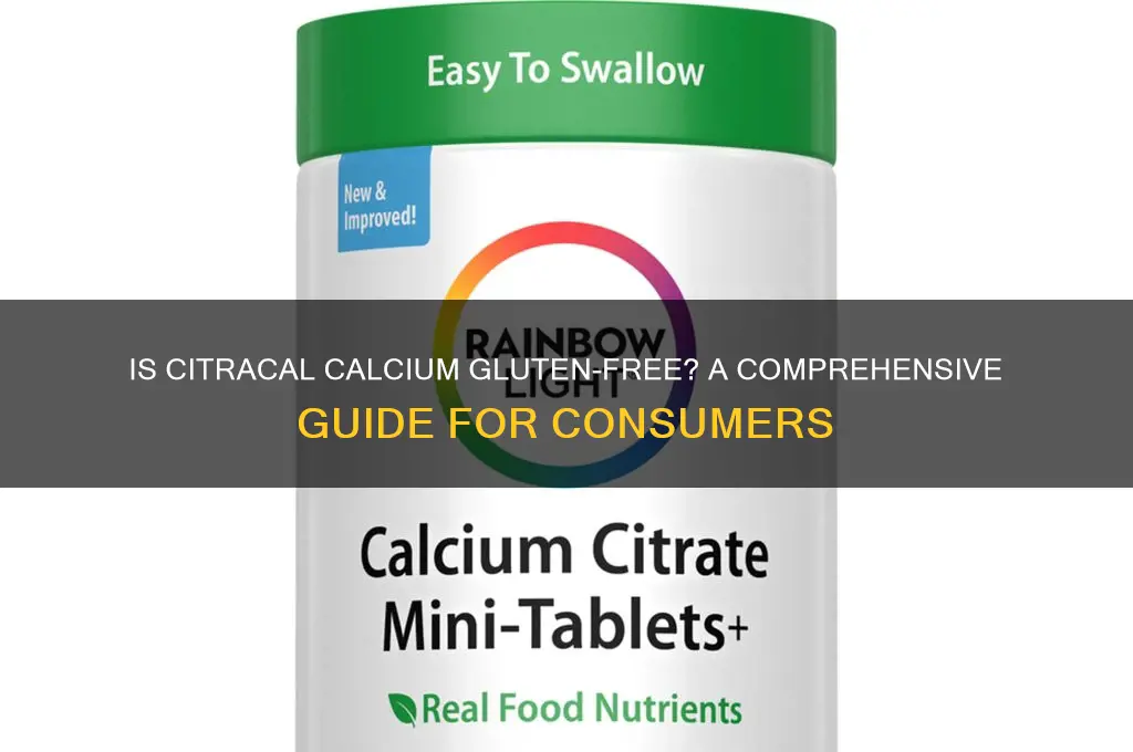 is citracal calcium gluten free