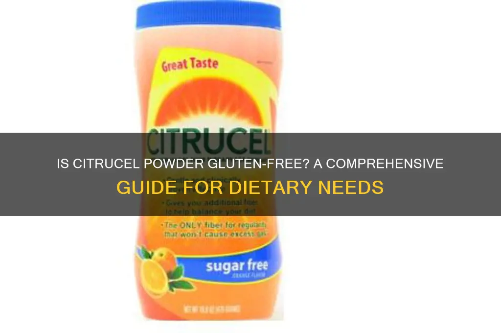 is citrucel powder gluten free