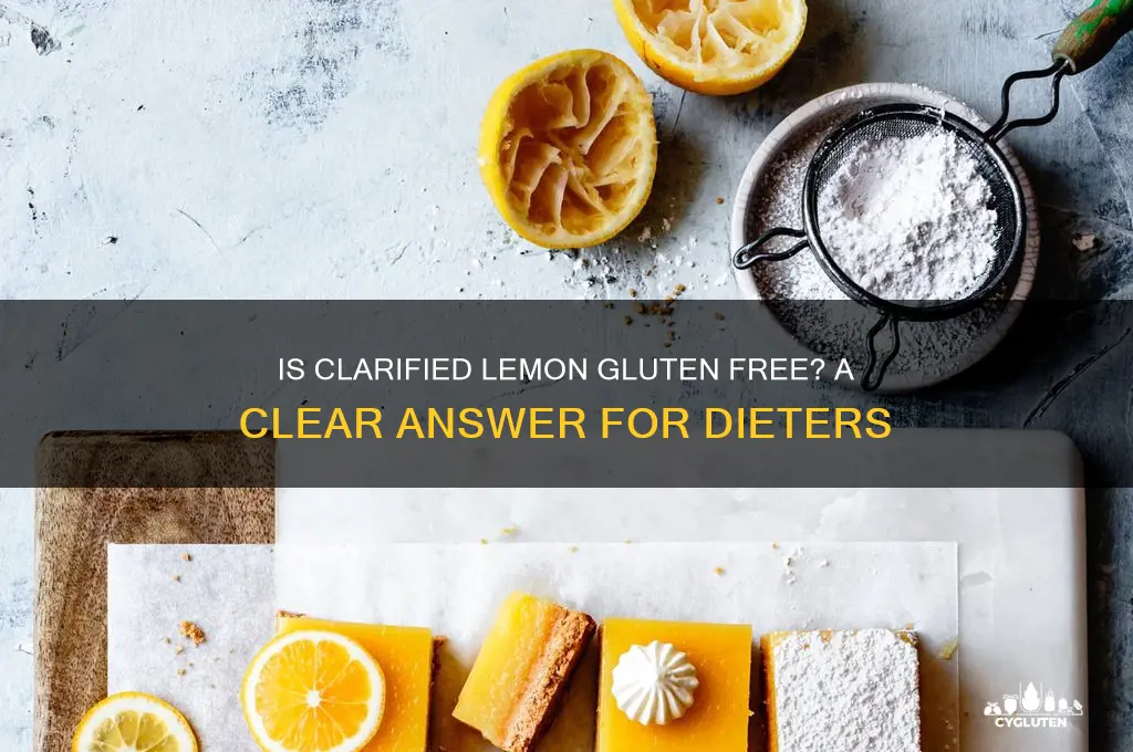 is clarified lemon gluten free