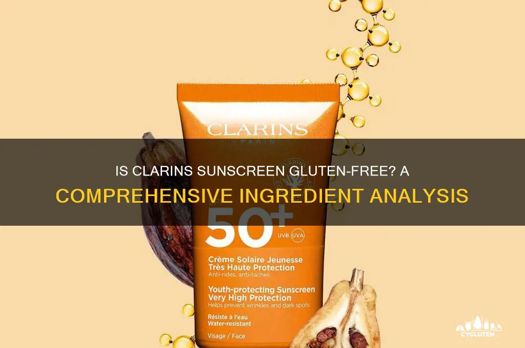 is clarins sunscreen gluten free