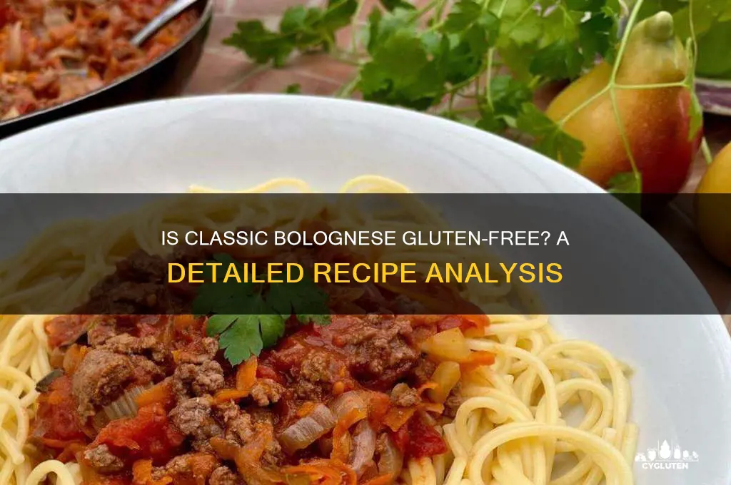 is classico bolognese gluten free