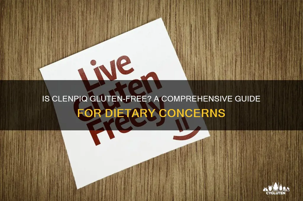 is clenpiq gluten free