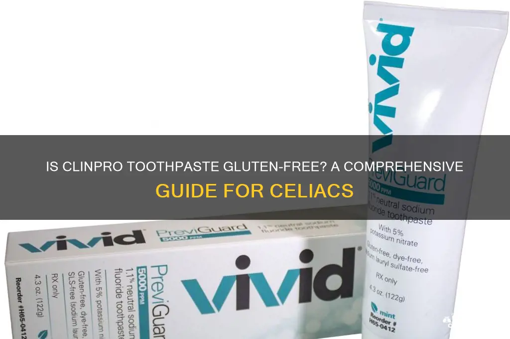 is clinpro toothpaste gluten free