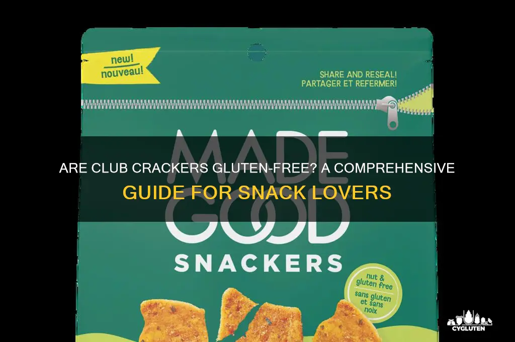 is club crackers gluten free