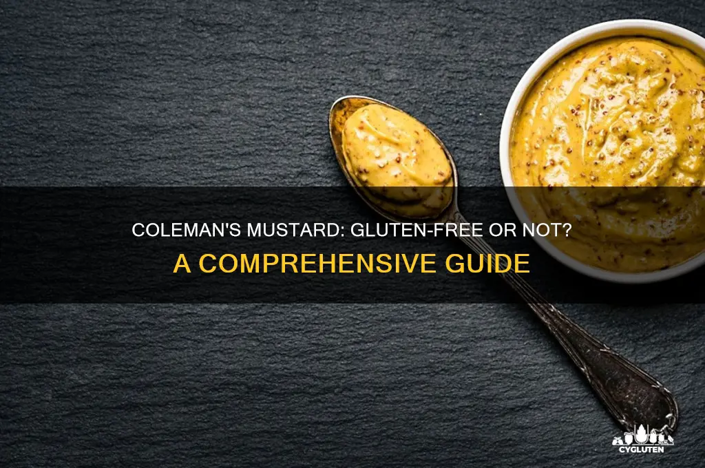 is colemans mustard gluten free