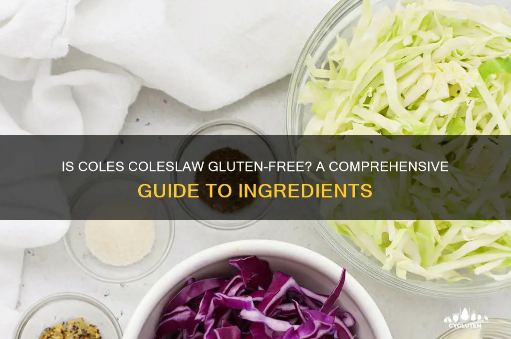 is coles coleslaw gluten free