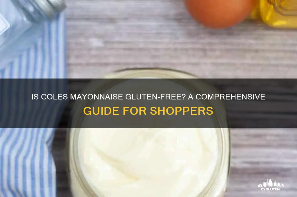 is coles mayonnaise gluten free