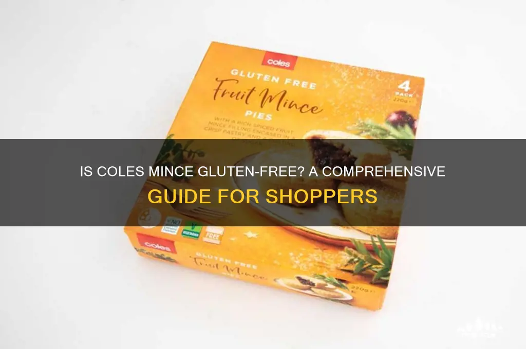 is coles mince gluten free
