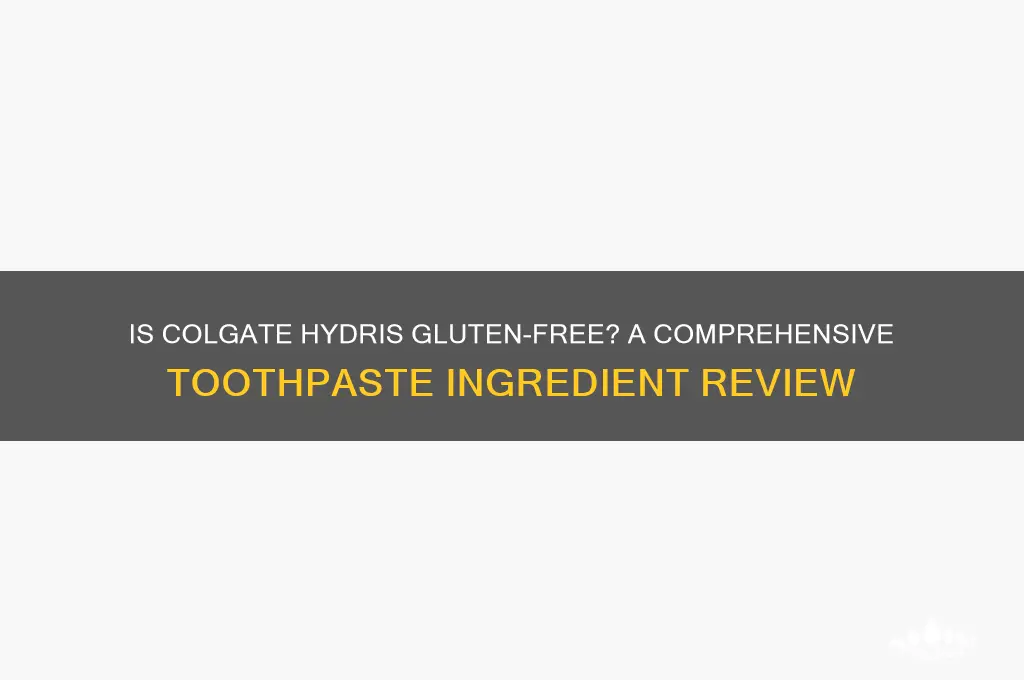 is colgate hydris gluten free