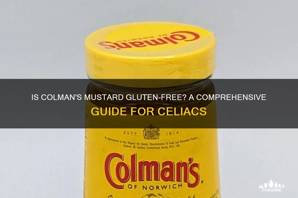 is colmans mustard gluten free