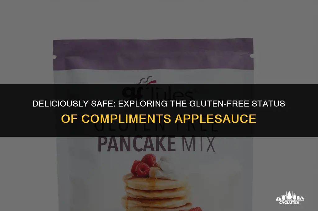 is compliments applesauce gluten free