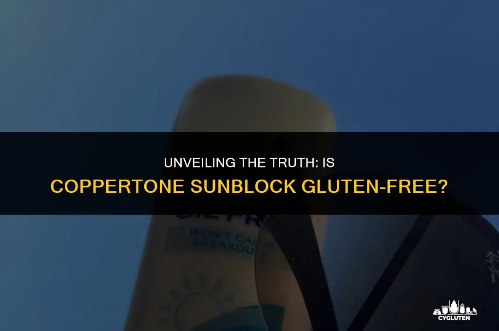 is coppertone sunblock gluten free