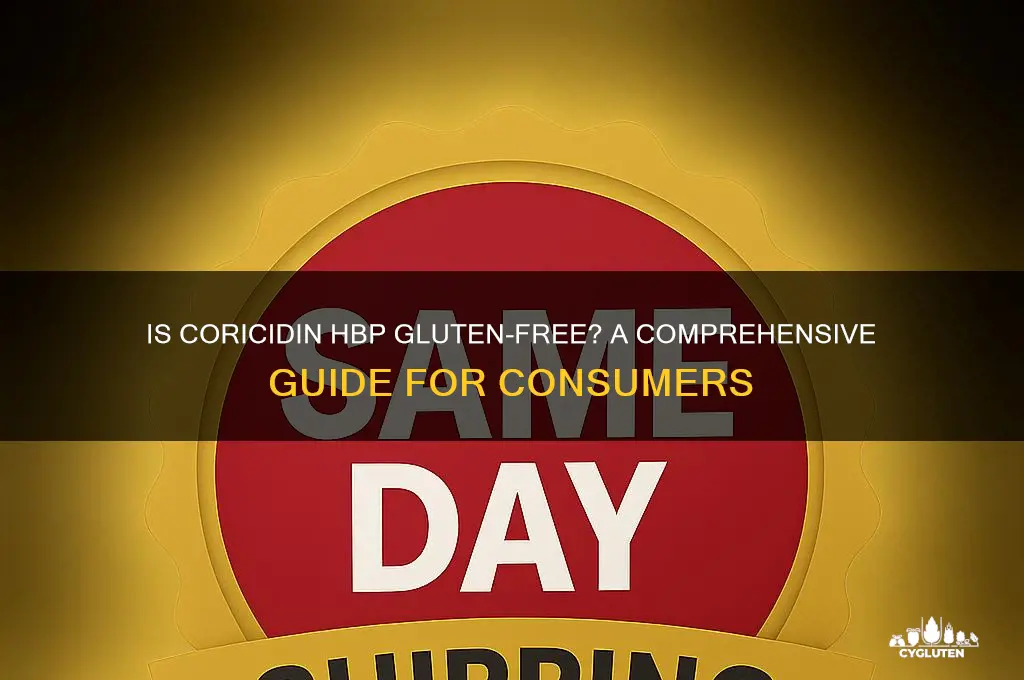 is coricidin hbp gluten free