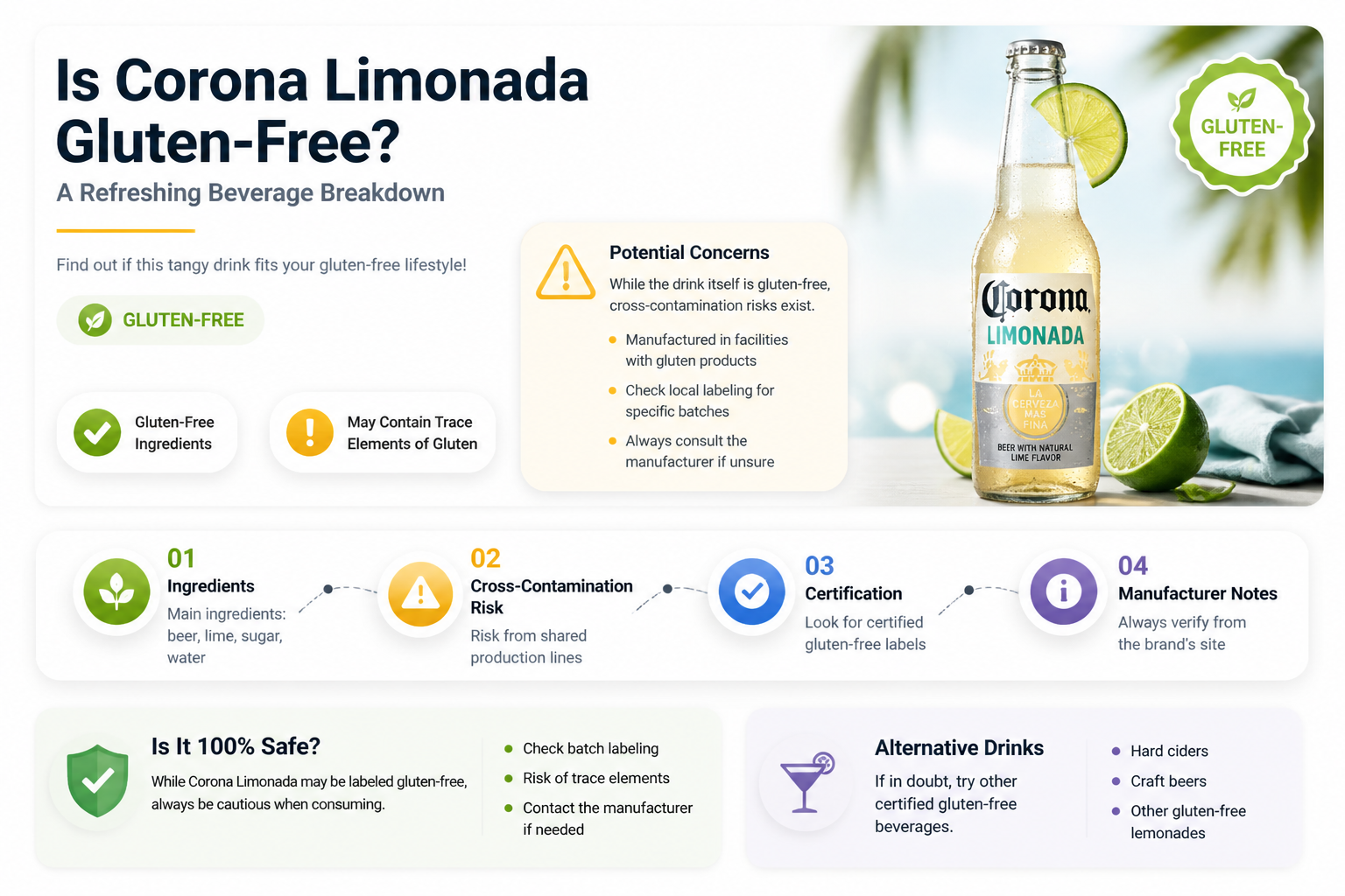 are corona limonada gluten free