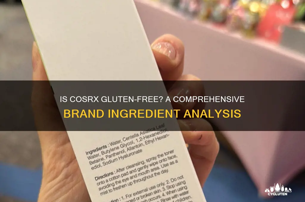is cosrx gluten free