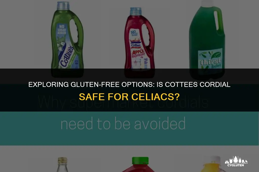 is cottees cordial gluten free