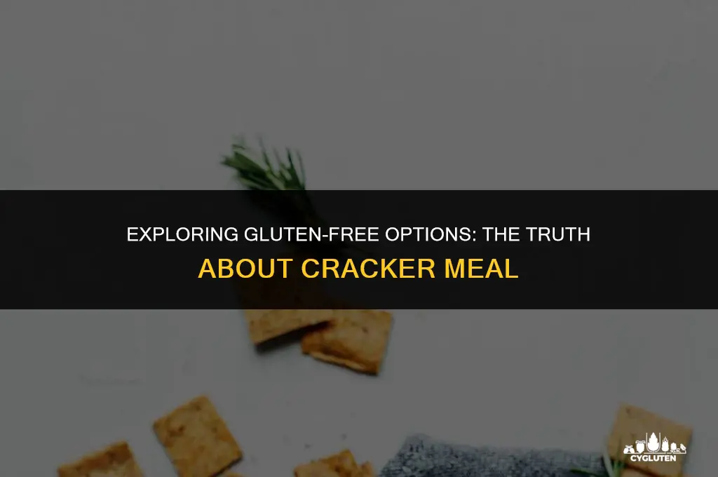 is cracker meal gluten free
