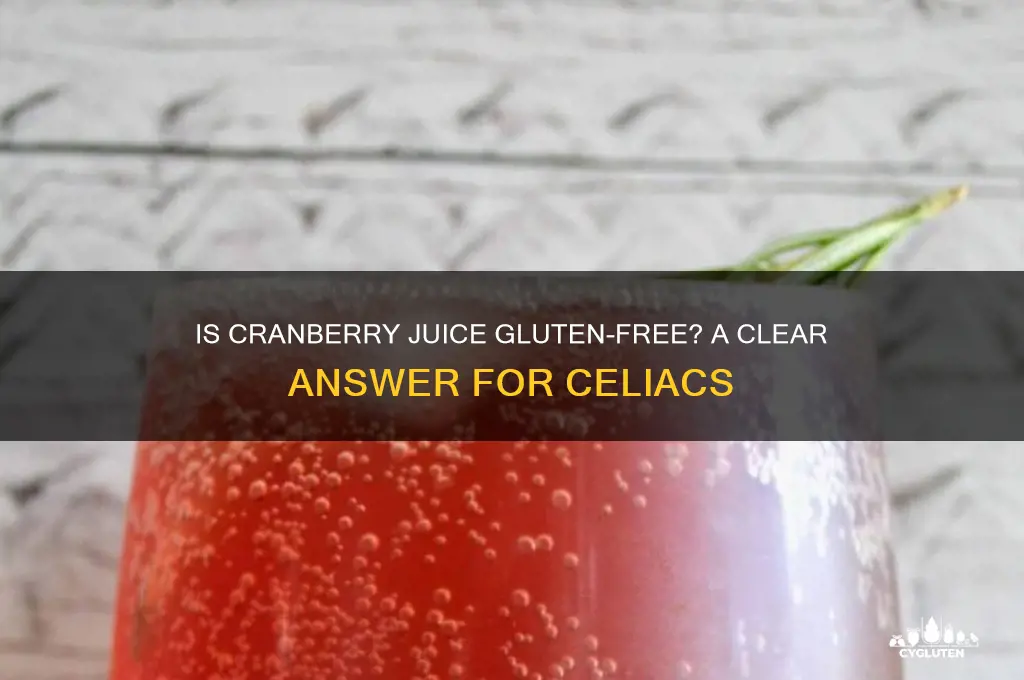 is cranberry juice gluten free